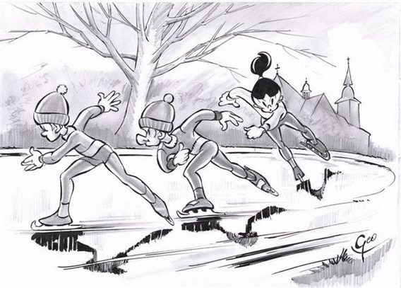 Editiepajot_merchtem_ijsschaatswedstrijd_cartoon_geo