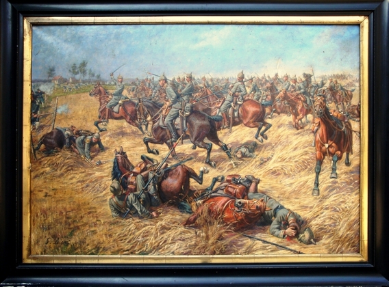 Slagderzilverenhelmenschilderij
