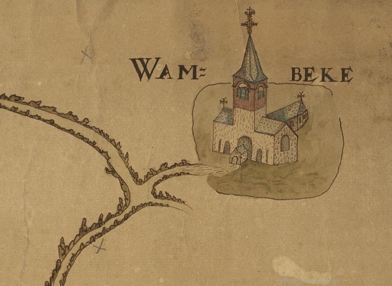 Kaart_1850_wambeek_kapittel_anderlecht_knip_kerk