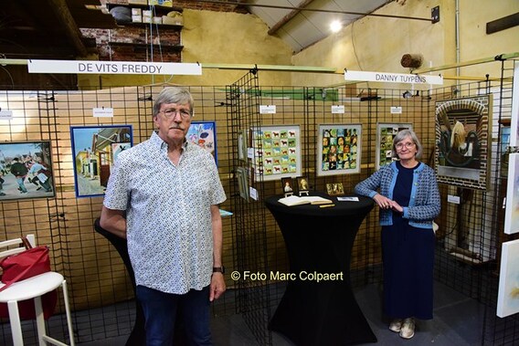 Freddy en Danny bij hun werken.- Foto Marc Colpaert