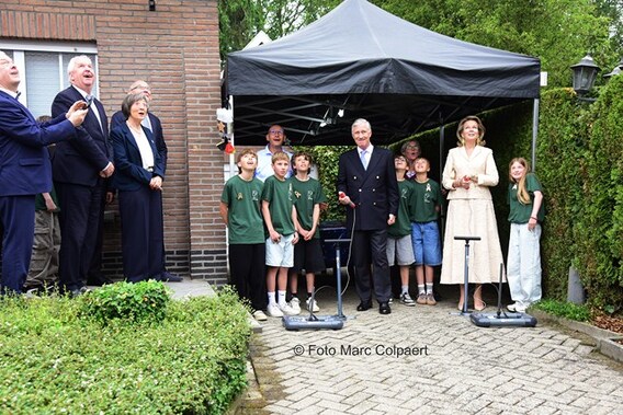 De Vorsten mochten twee raketten de lucht inschieten. Foto Marc Colpaert