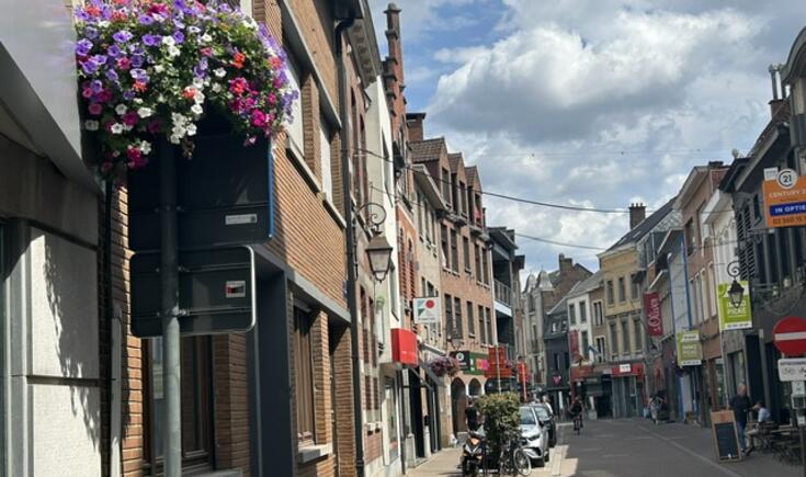 bloemen in de straat 