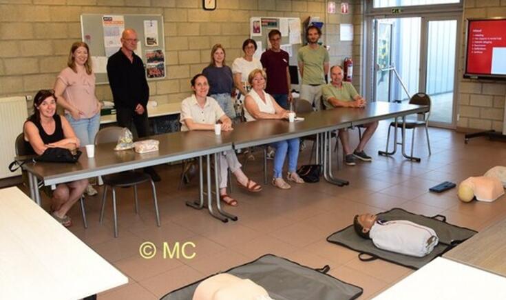 De deelnemers voor de opleiding. Foto Marc Colpaert
