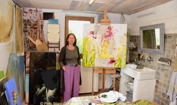Ann in haar atelier, archieffoto Marc Colpaert