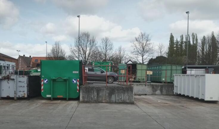 Containerpark is dicht in Galmaarden.- Foto marc Colpaert