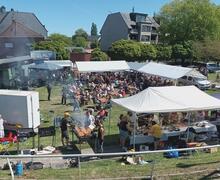 Wie honger had geen probleem er was BBQ.- Foto Marc Colpaert
