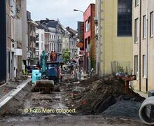 Werken in de Burchtstraat.- Foto Marc Colpaert