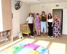 Vince, Peggy, Sofie, Amber en Sara in de nieuwe locatie.- Foto Marc Colpaert