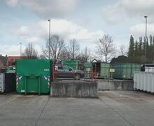 Containerpark is dicht in Galmaarden.- Foto marc Colpaert