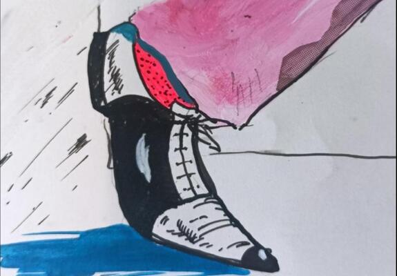 Dancing shoes voor fuif lapwerk