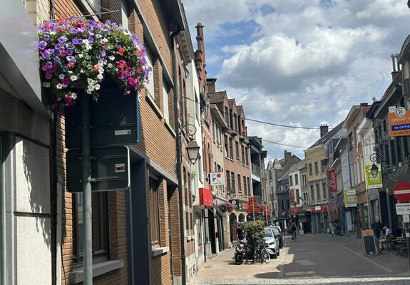 bloemen in de straat 