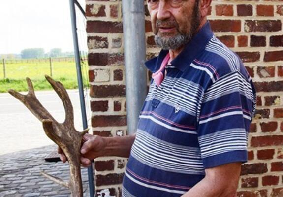 Louis Marie toont het gewei Foto Marc Colpaert