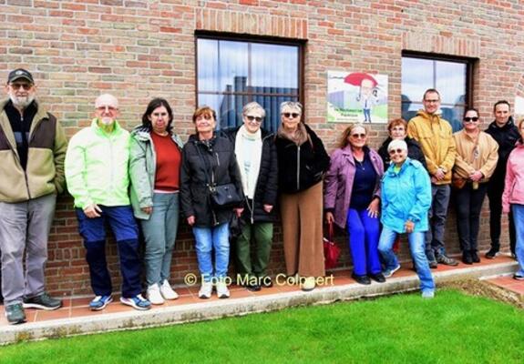 CAW Halle op bezoek bij de weerman in Tollembeek.- Foto Marc Colpaert