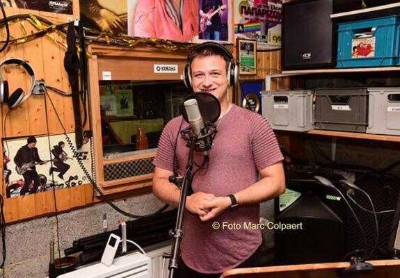 Jeremy in de studio.- foto marc colpaert