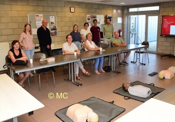 De deelnemers voor de opleiding. Foto Marc Colpaert
