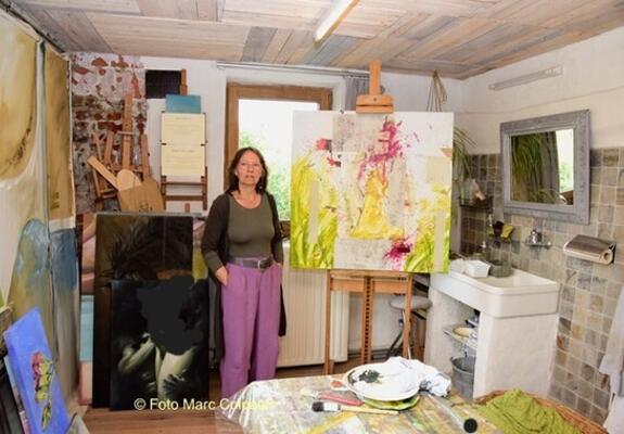 Ann in haar atelier, archieffoto Marc Colpaert